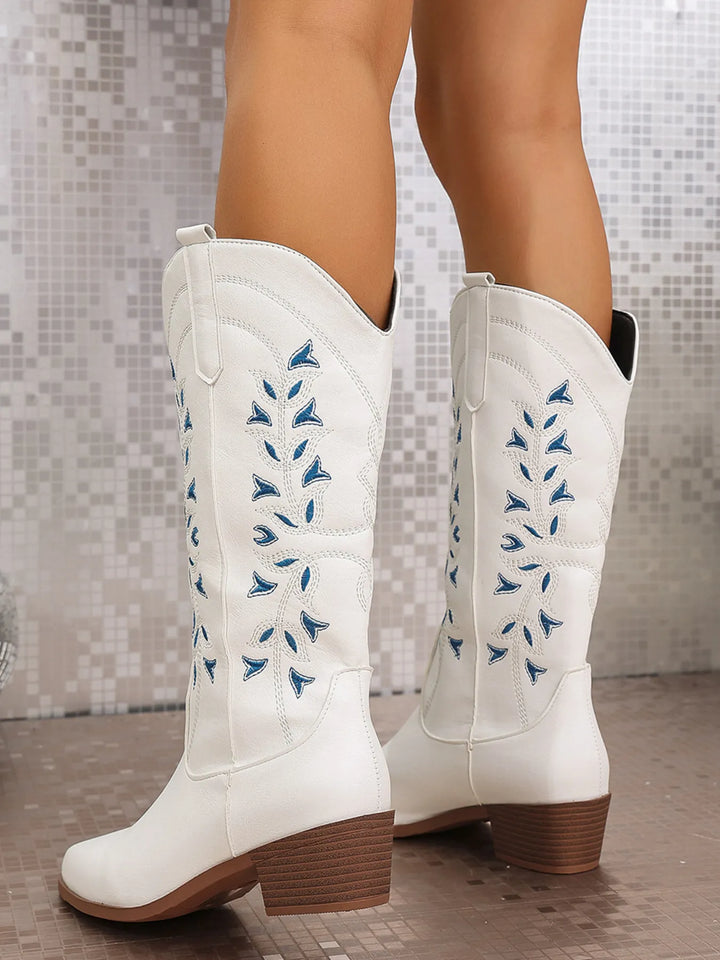 Point Toe Block Heels Boots | Nikki &amp; Co. Boutique