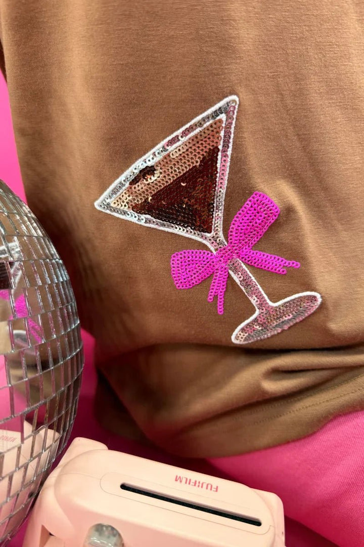 Jess Lea - Espresso Martini Sequin Oversized Tee (NP) - Nikki &amp; Co. Boutique