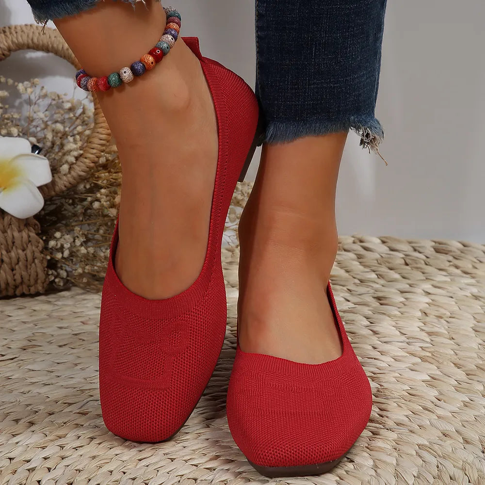 Square Toe Flat Slip-Ons | Nikki &amp; Co. Boutique