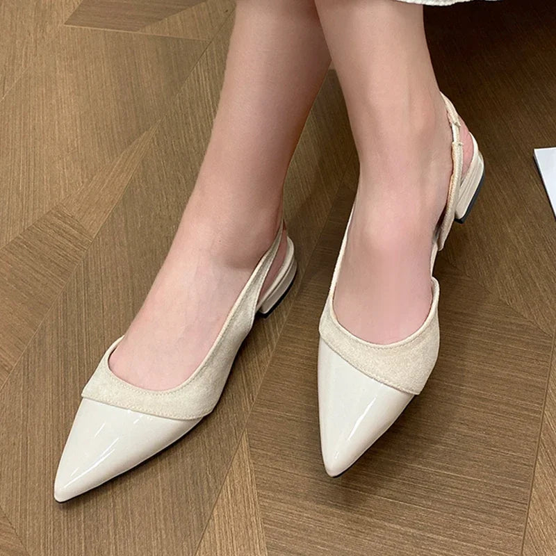 Elegant Women Pointed Toe Heeled Sandals Sexy Luxury Shoes New Designer Summer Woman Slippers Fashion Pumps Sandalias Mujer