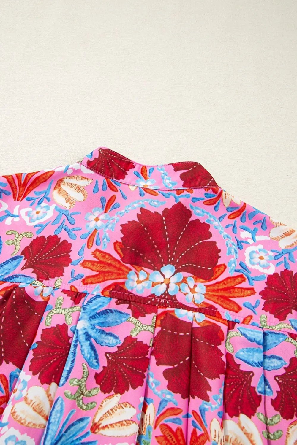 Floral Puff Sleeve Button - Up Tops - Nikki &amp; Co. Boutique