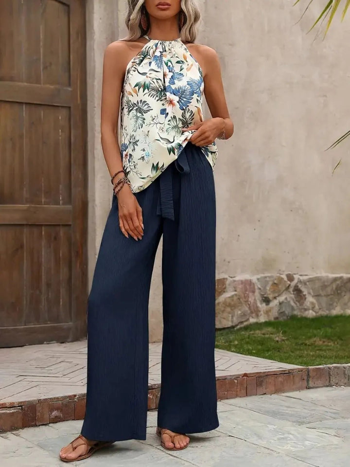 Printed Tank Tops and Wide Leg Pants Sets | Nikki &amp; Co. Boutique