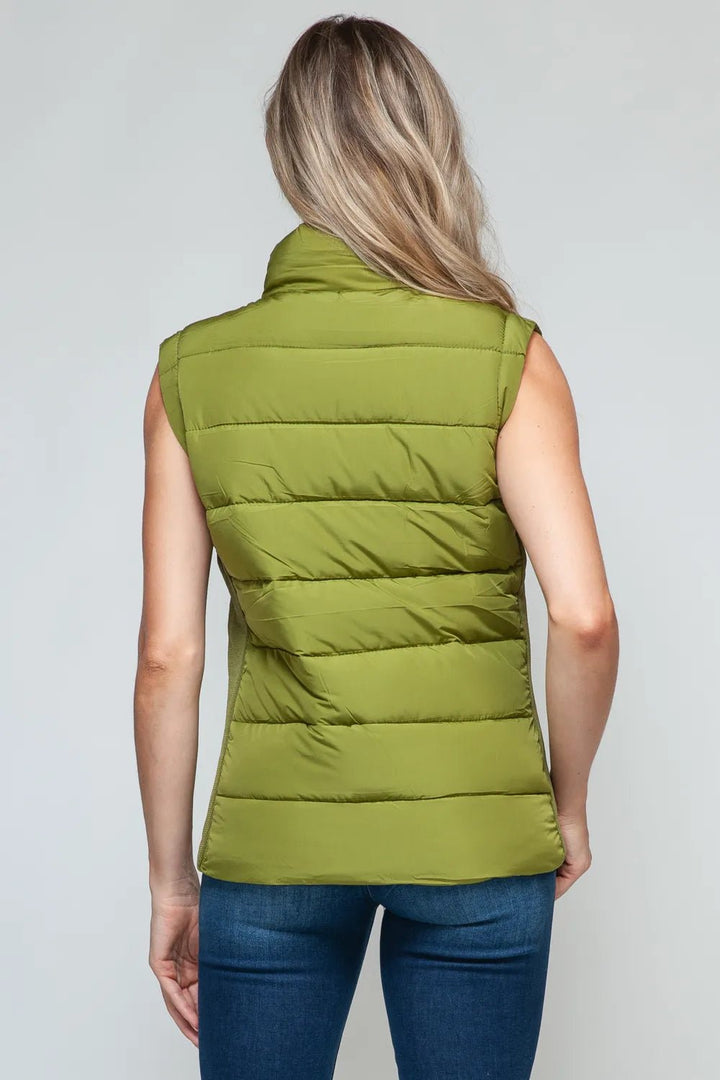 Snobbish Zip Up Turtleneck Vest with Pockets - Nikki &amp; Co. Boutique