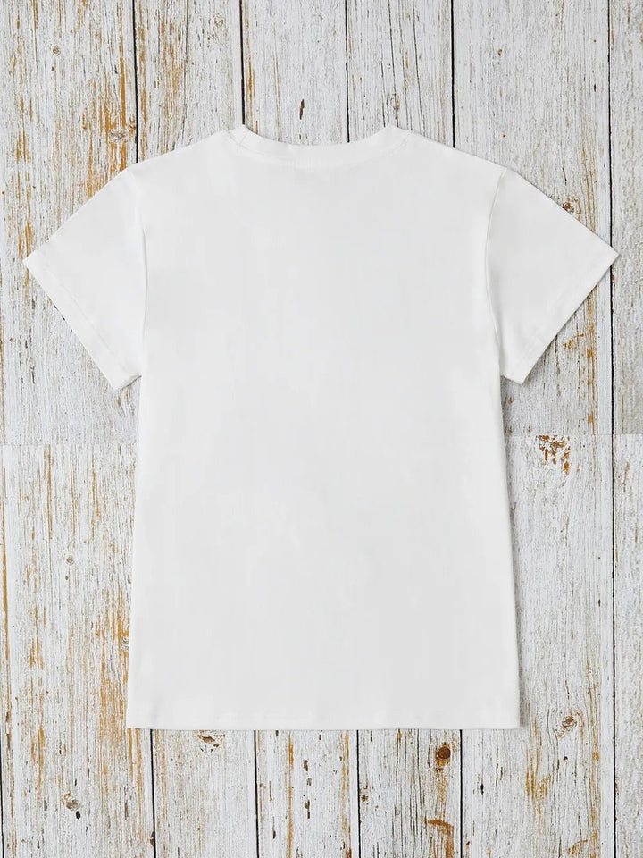 Graphic Round Neck Shorts Sleeve T-Shirt | Nikki &amp; Co. Boutique
