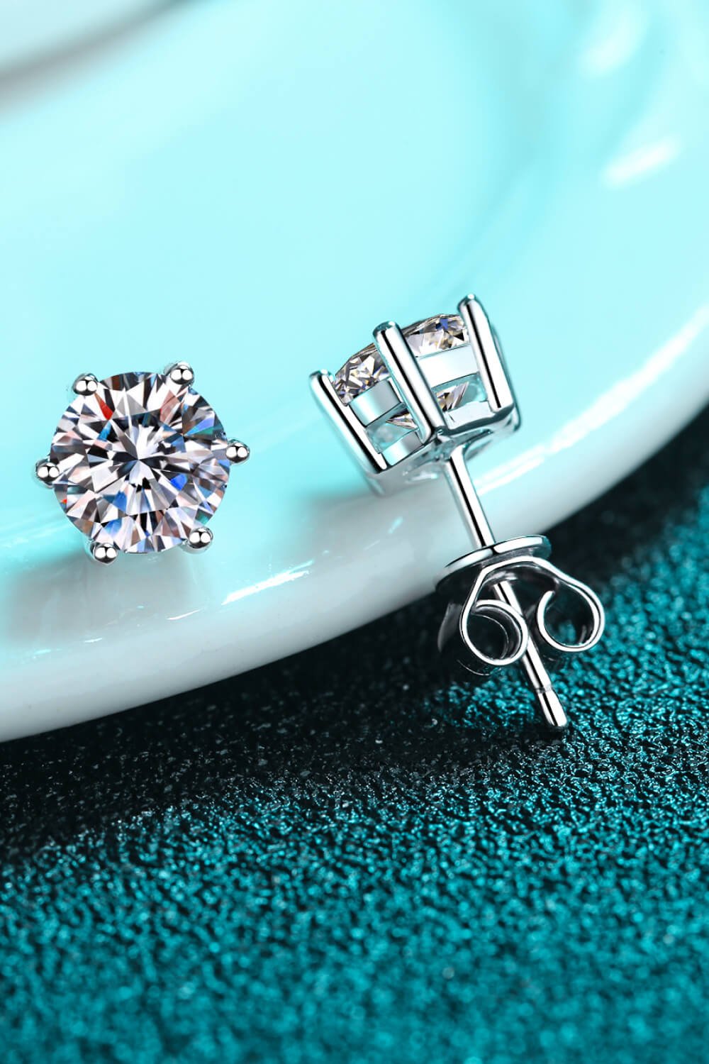 Adored Moissanite Stud Earrings - Nikki &amp; Co. Boutique