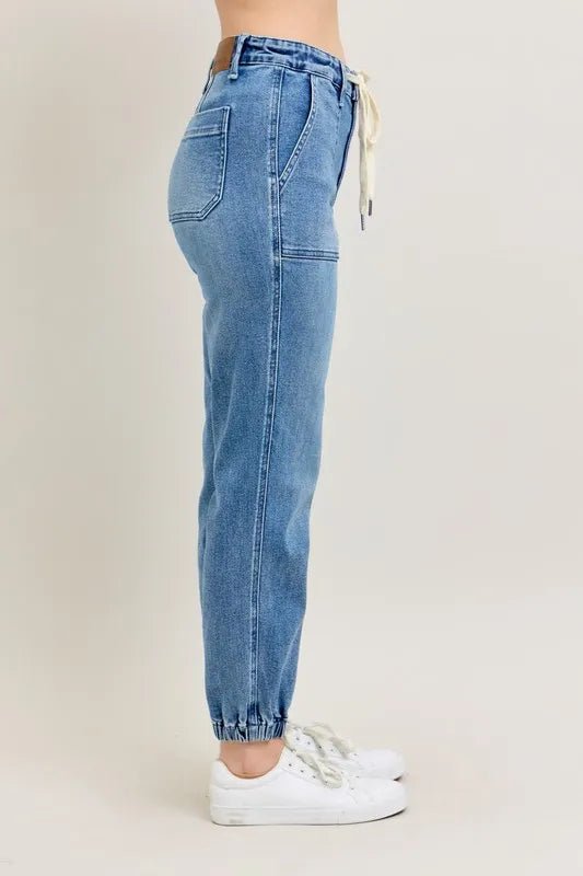 Judy Blue High-Rise Denim Jogger | Medium Wash - Nikki &amp; Co. Boutique