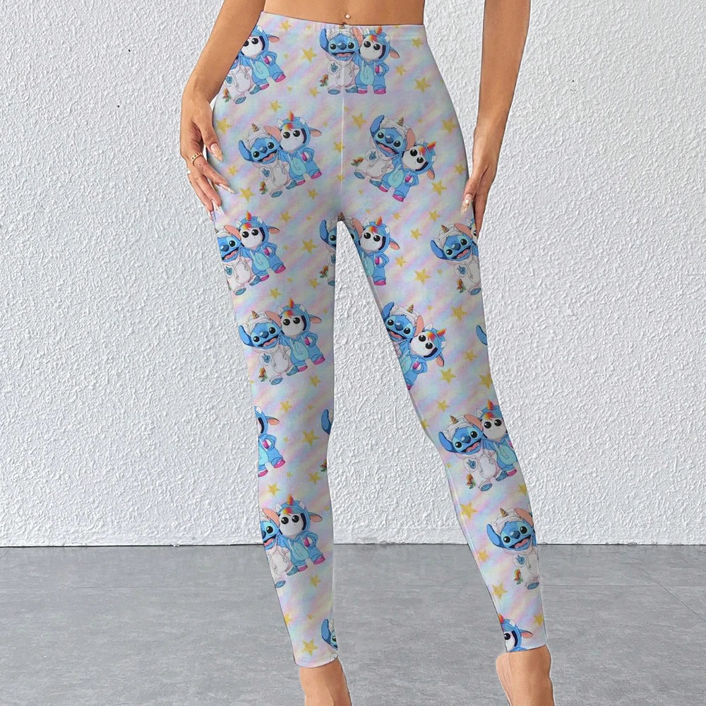 Disney Stitch print Leggings For Women Leggings camouflage Fitness Pants Soft Stretchy Tights Leggings Physical