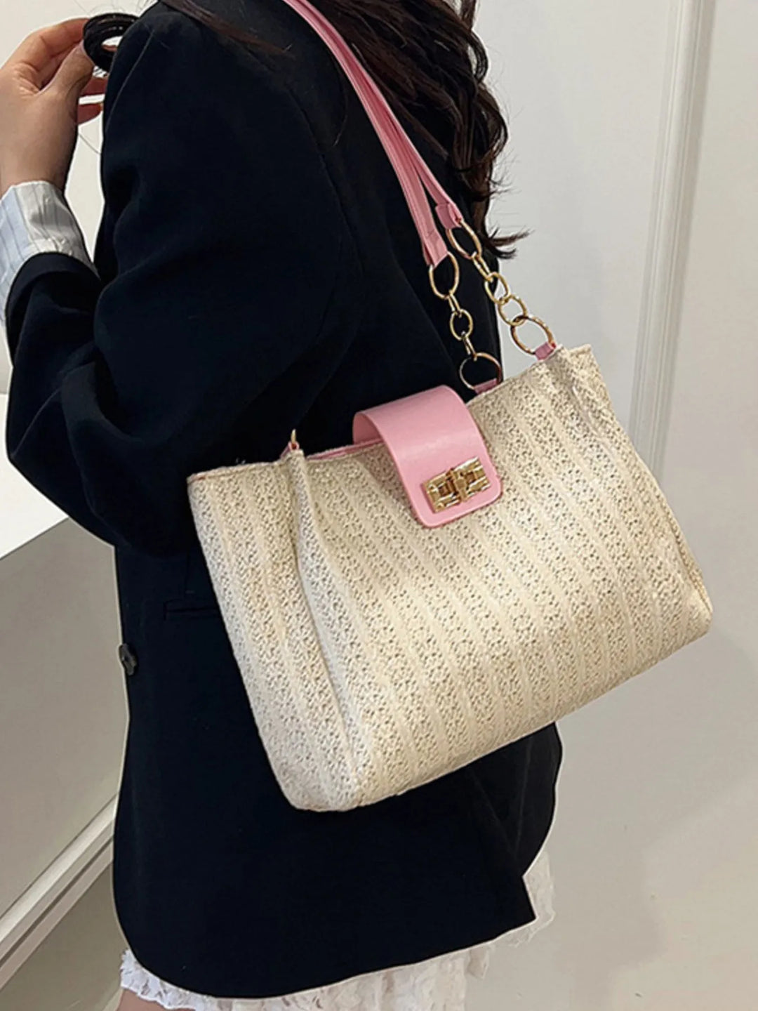 Woven Straw Shoulder Bag - Nikki &amp; Co. Boutique