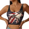 Guitar British Flag Print Women'S Sports Vest Dance Yoga Vest Printed Sports Bra Top Vest