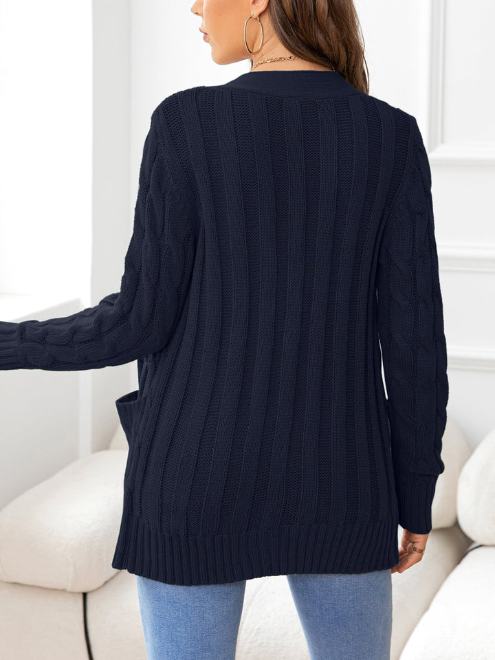 Button Down Cable-Knit Cardigan | Nikki &amp; Co. Boutique