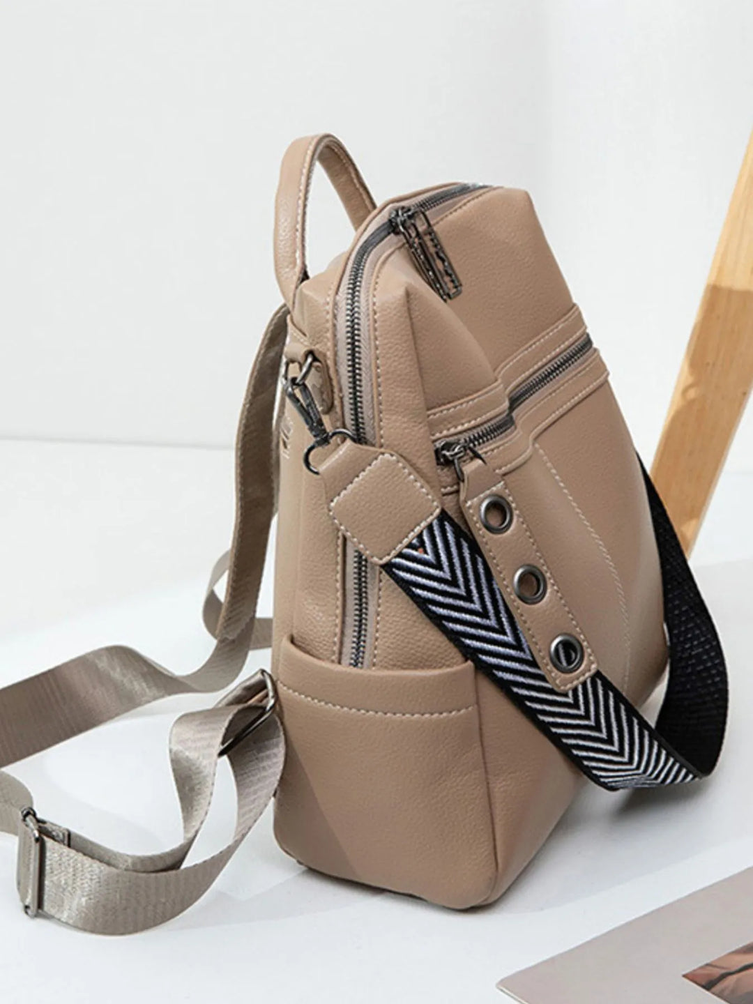 Leather Multi - Compartment Backpack Bag - Nikki &amp; Co. Boutique
