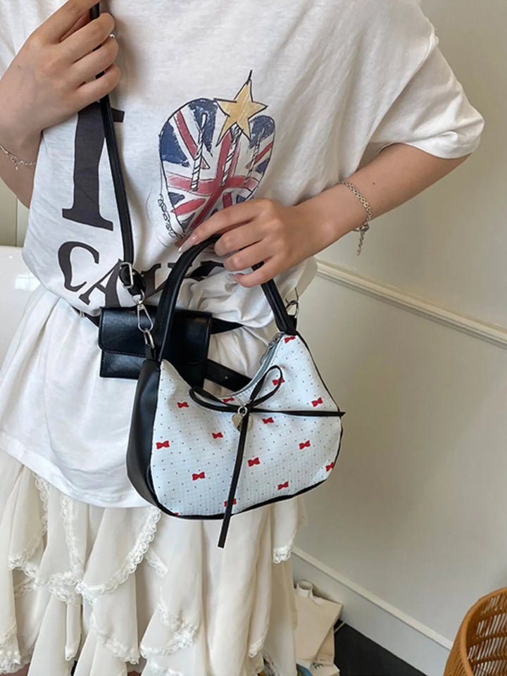Printed Bow Shoulder Bag - Nikki &amp; Co. Boutique