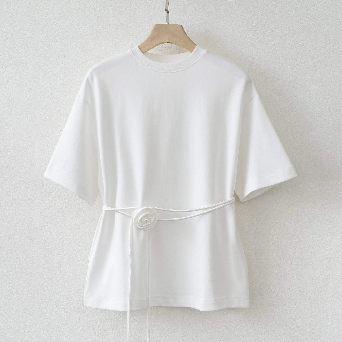 Summer Basic Yellow White Flower T shirt Top