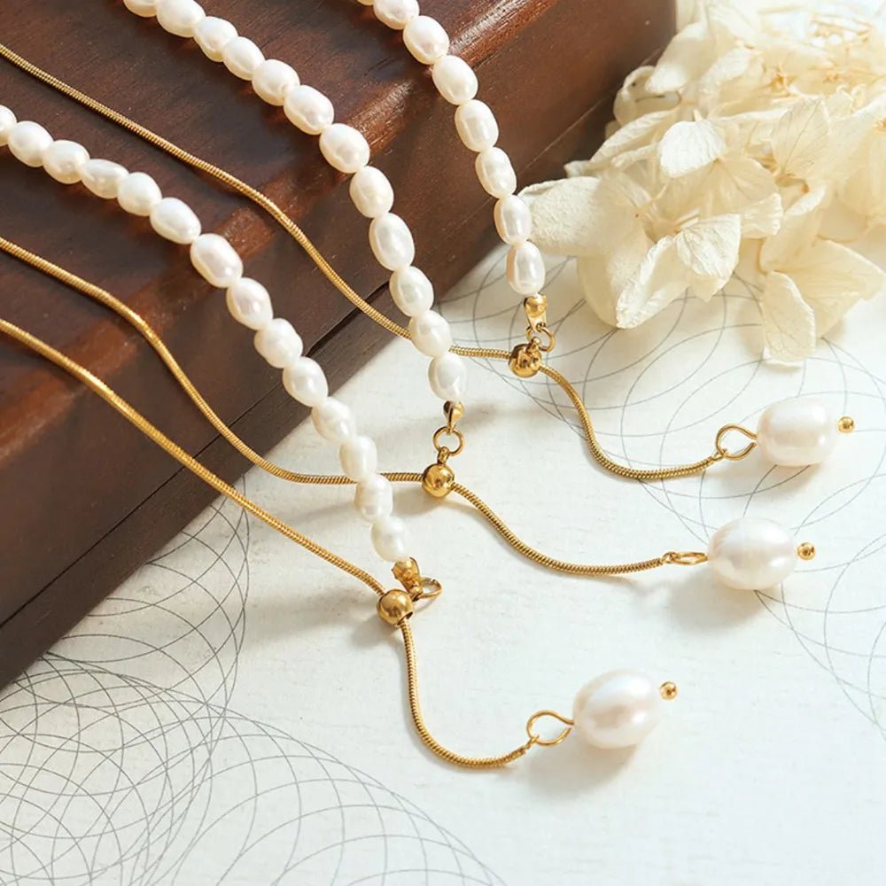 18K Gold - Plated Pearl Necklace - Nikki &amp; Co. Boutique