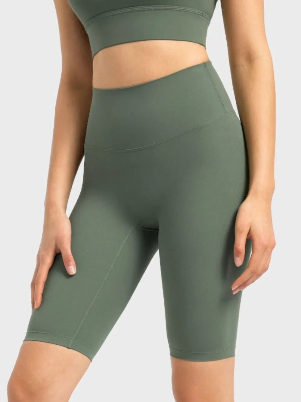 Millennia High Rise Wide Waistband Active Shorts - Nikki and Co Boutique