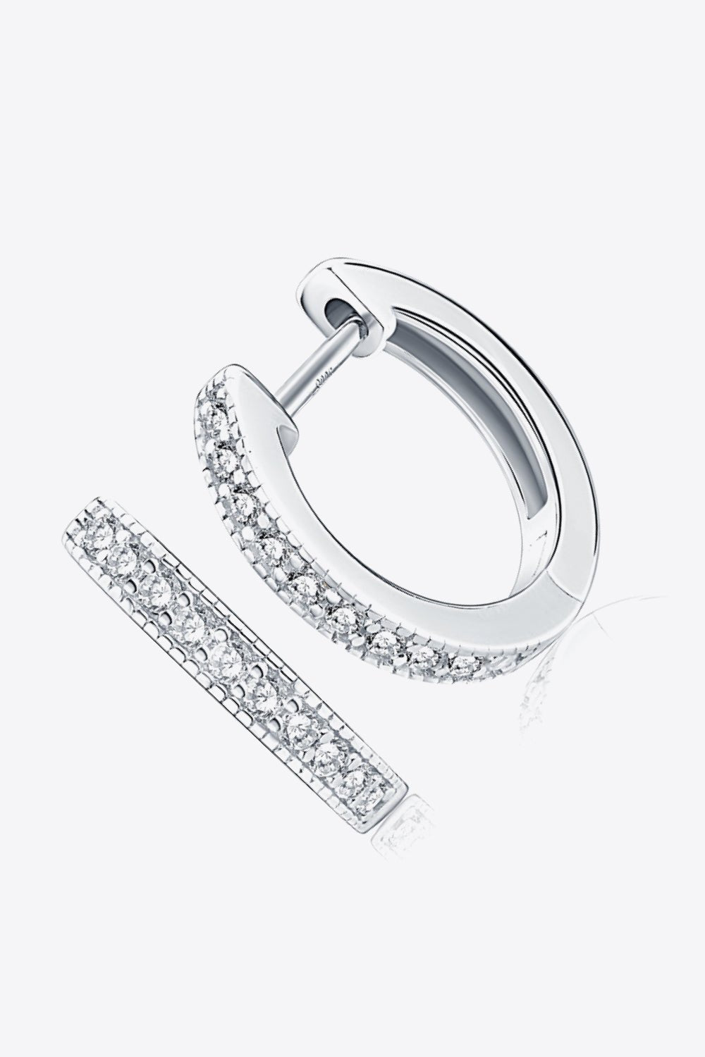 Inlaid Moissanite Hoop Earrings - Nikki &amp; Co. Boutique