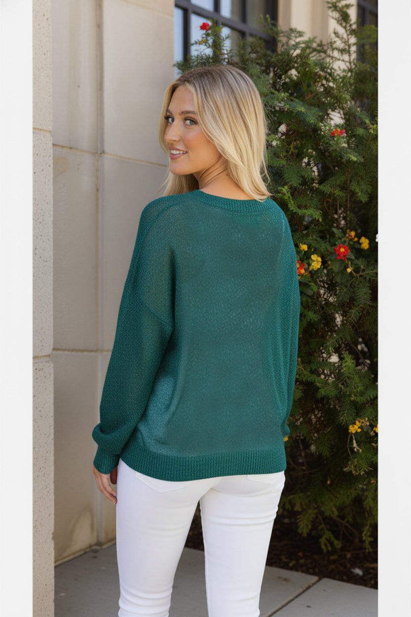 Green Sequins Sweater | Nikki &amp; Co. Boutique