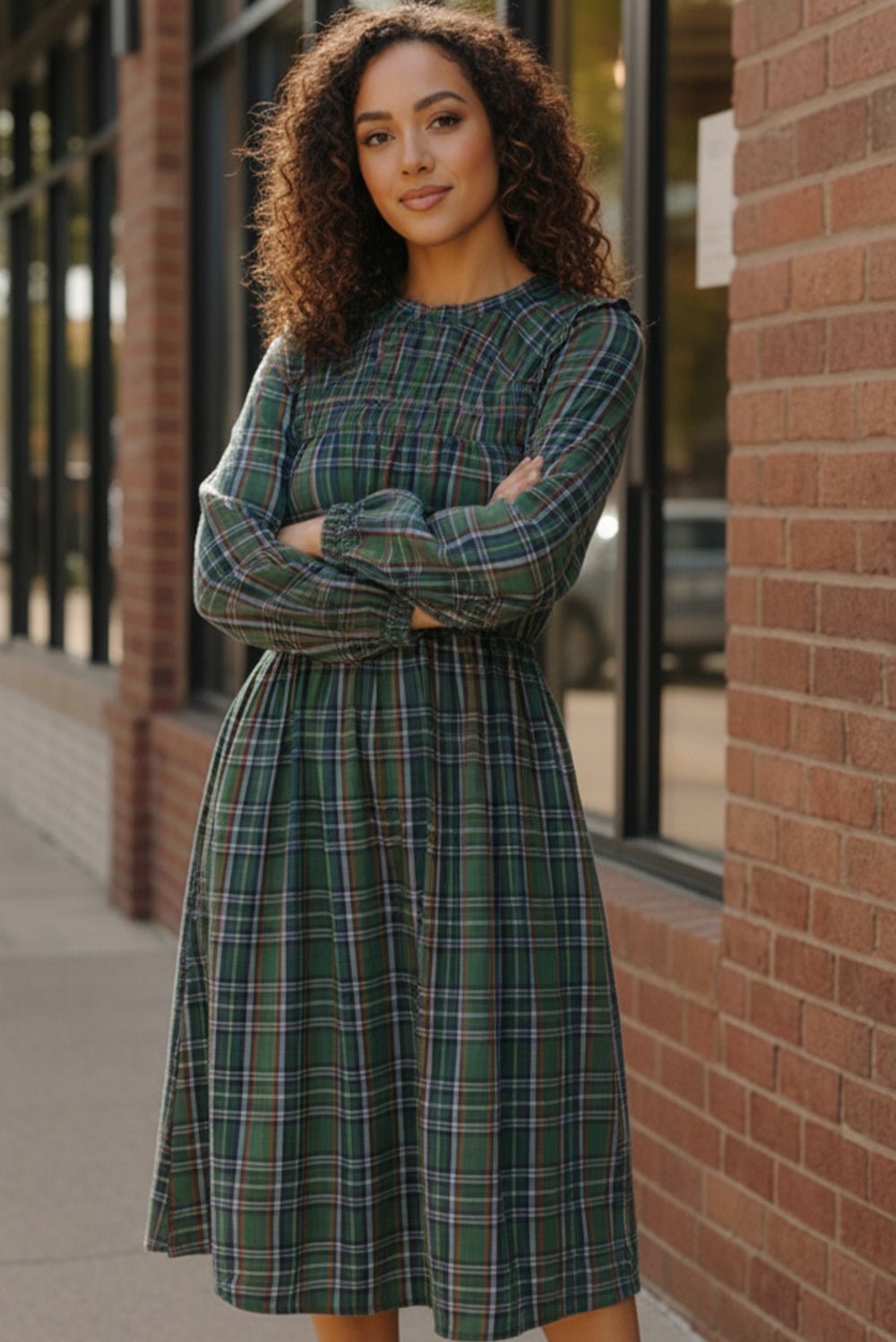 Cedar Lane Plaid Midi Dress | Nikki &amp; Co. Boutique