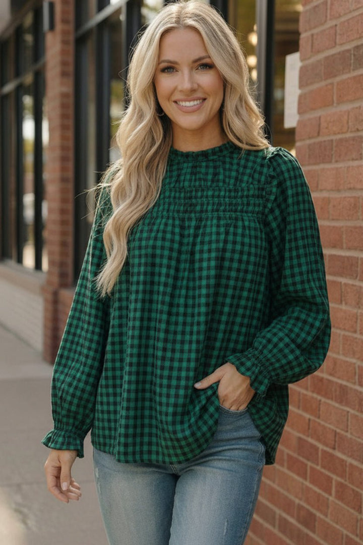 Wildwood Check Green Smock | Nikki &amp; Co. Boutique