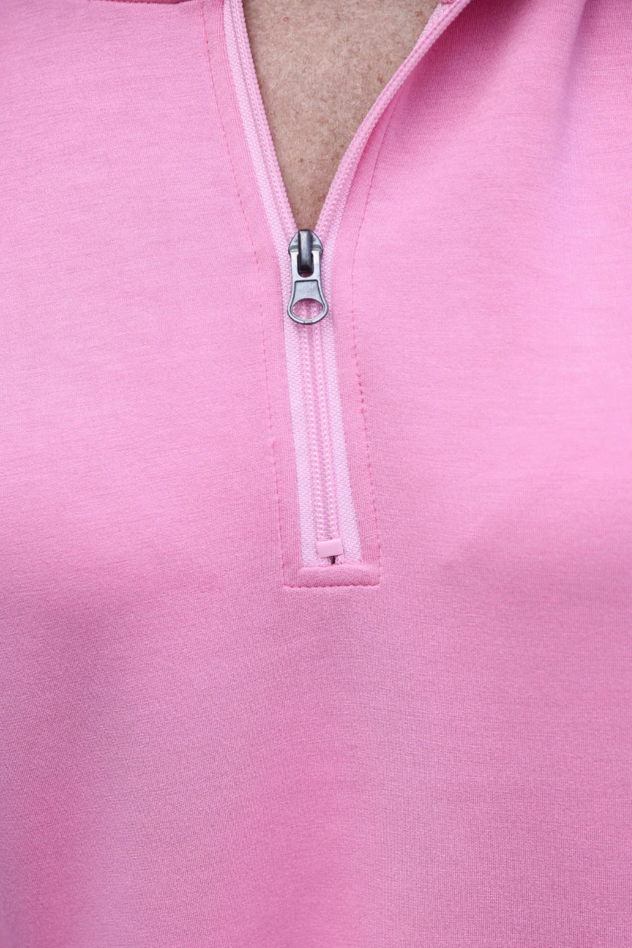 Jess Lea Kayla Luxe Hooded Quarter-Zip Pullover in Light Pink (NP) - Nikki &amp; Co. Boutique