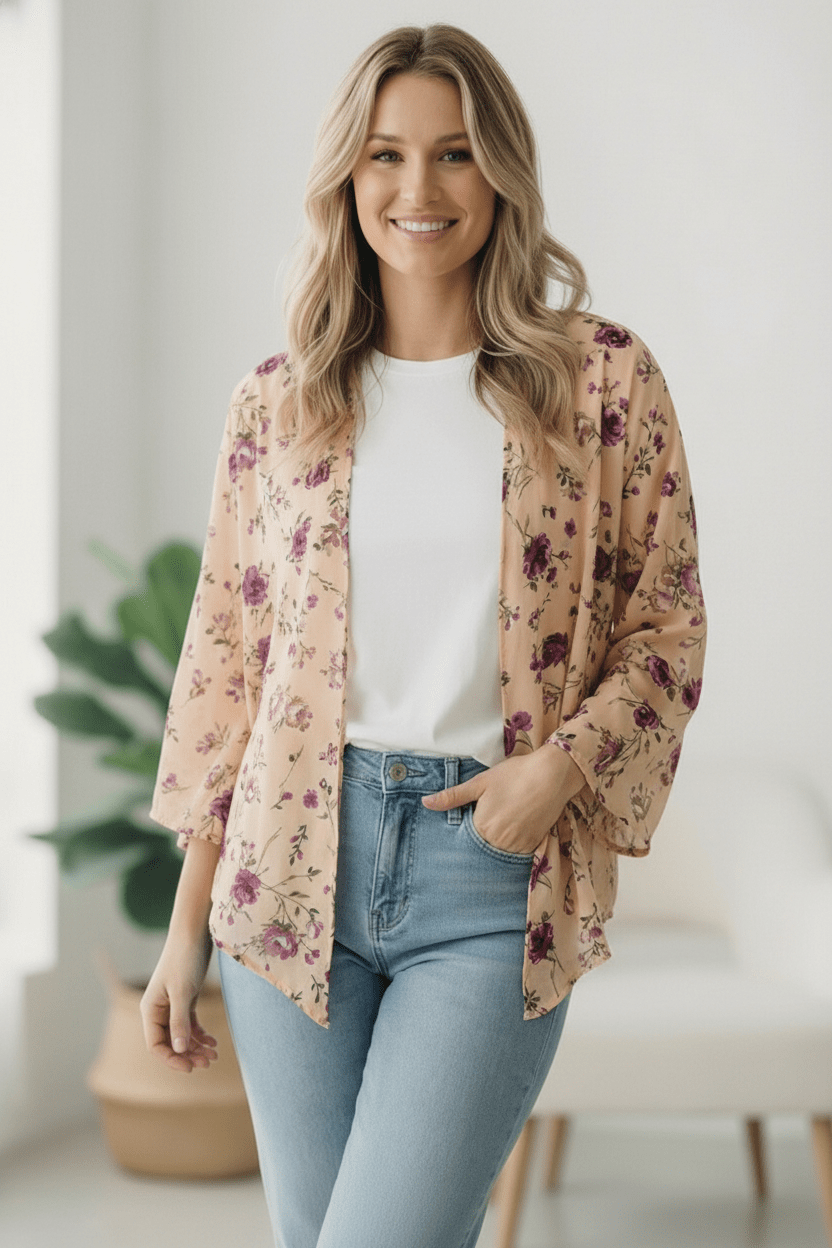 Dainty Layers Floral Kimono | Nikki &amp; Co. Boutique