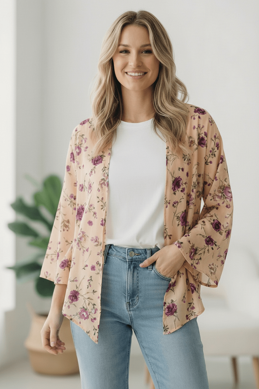 Dainty Layers Floral Kimono | Nikki &amp; Co. Boutique