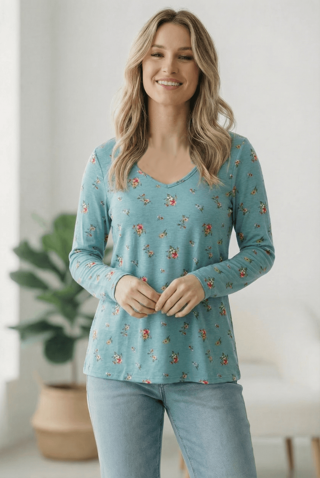 Mint To Be Floral Twist Tops | Nikki &amp; Co. Boutique