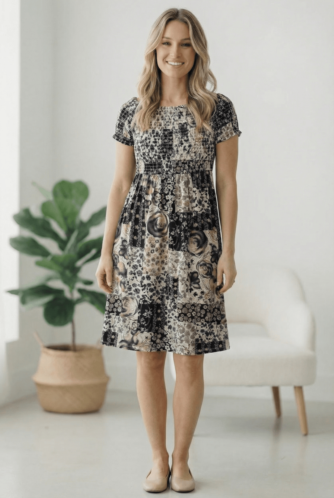 My Favorite Chapter Patchwork Dress | Nikki &amp; Co. Boutique