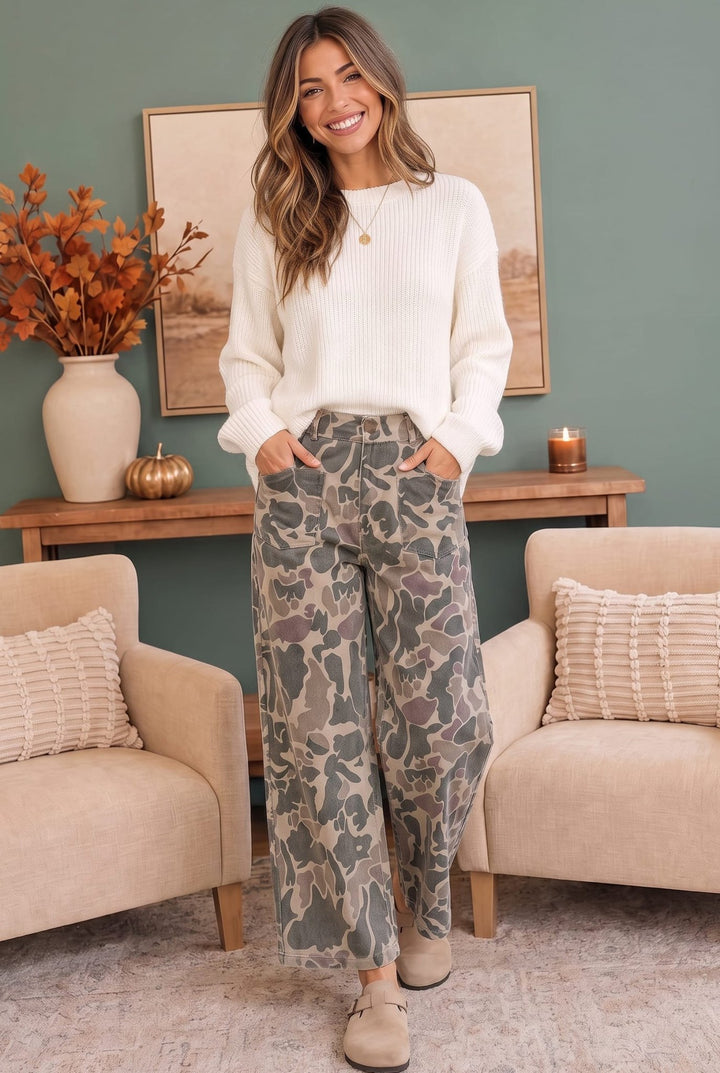 Kori Camo Wide Leg Pants - Nikki &amp; Co. Boutique