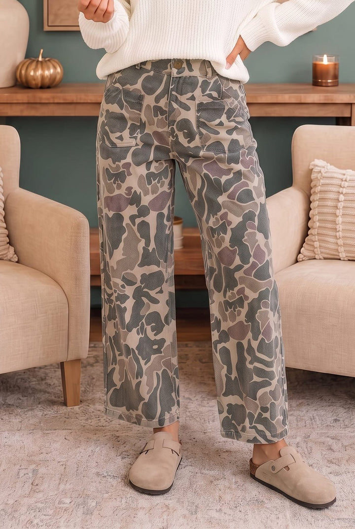 Kori Camo Wide Leg Pants - Nikki &amp; Co. Boutique