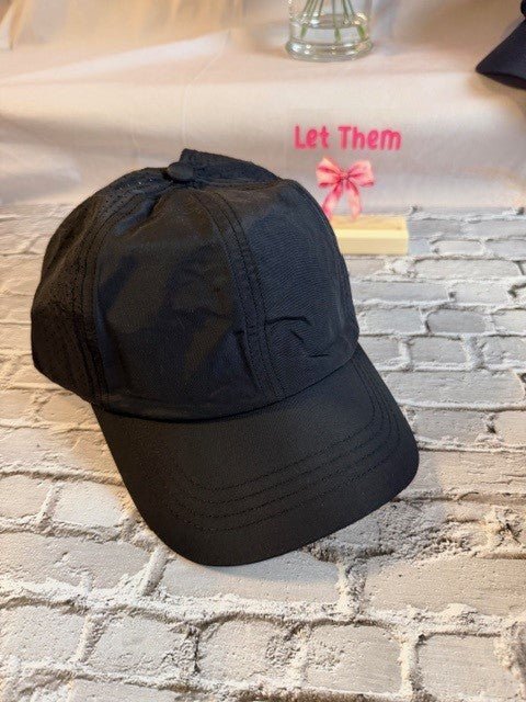 Solid Colored - Ponytail Criss Cross Hat (NP) | Nikki &amp; Co. Boutique