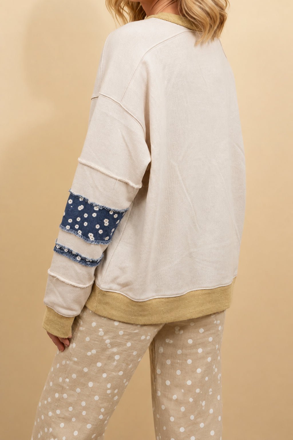 Heimish - Oversized Daisy Patch Sweatshirt (NP) - Nikki &amp; Co. Boutique