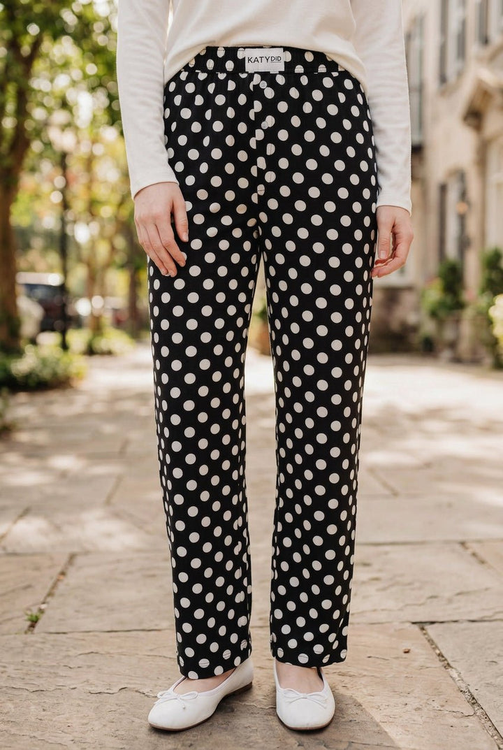Katydid - Black pants with white polka dots (NP) - Nikki &amp; Co. Boutique