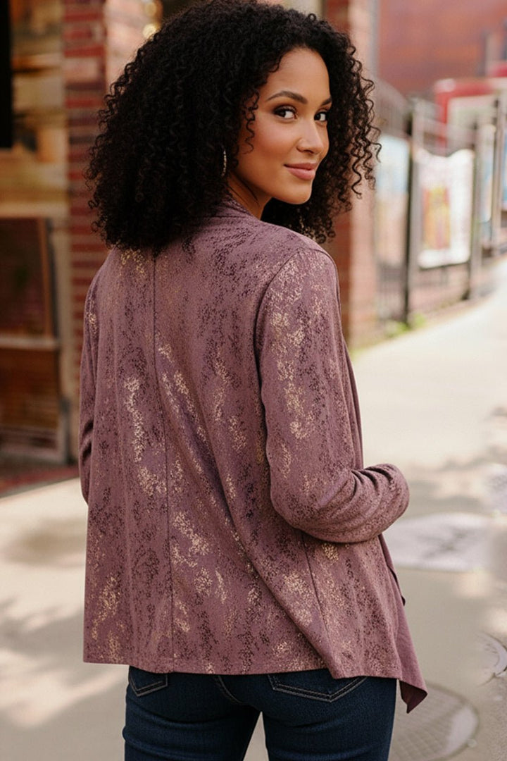 Plum Luxe Suede Cardigan | Nikki &amp; Co. Boutique