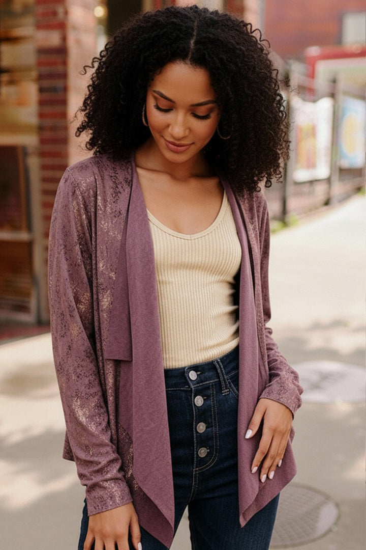 Plum Luxe Suede Cardigan | Nikki &amp; Co. Boutique