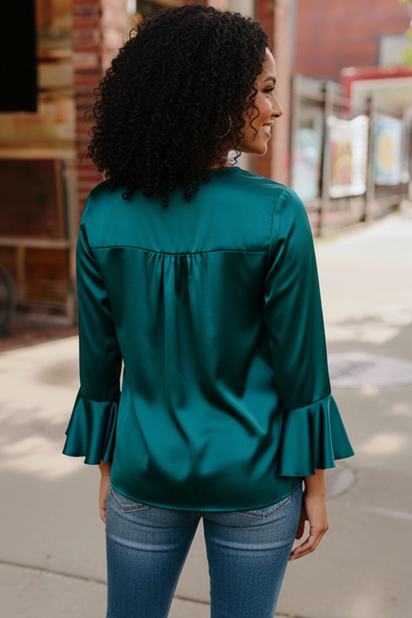 Teal Temptation Silk Blouse | Nikki &amp; Co. Boutique