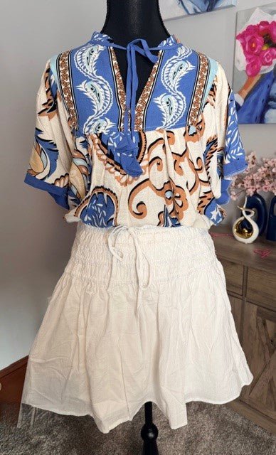 Front Tie Skirt with Lining (NP) - Plus | Nikki &amp; Co. Boutique