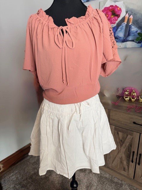 Front Tie Skirt with Lining (NP) - Plus | Nikki &amp; Co. Boutique